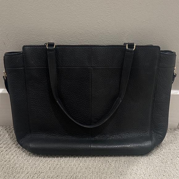Tory Burch Black Leather Tote Bag - Picture 2 of 8